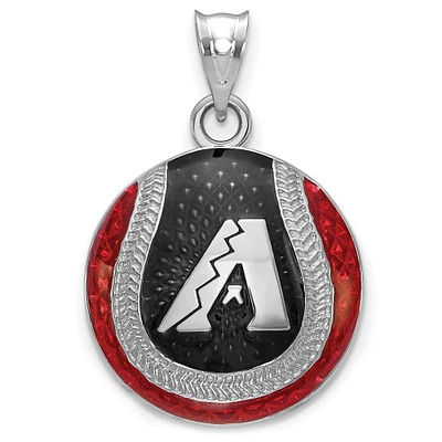 Women's Arizona Diamondbacks Sterling Silver Enameled Baseball Pendant