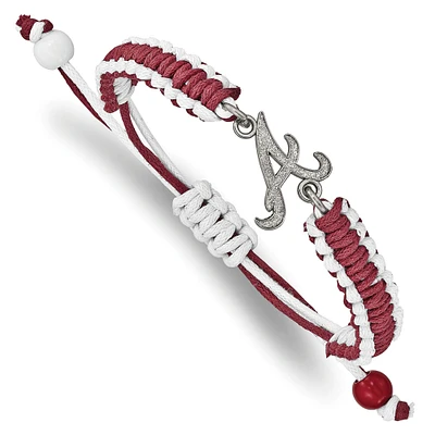 Women's Atlanta Braves Stainless Steel Adjustable Cord Bracelet