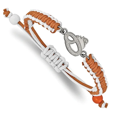 Women's Baltimore Orioles Stainless Steel Adjustable Cord Bracelet