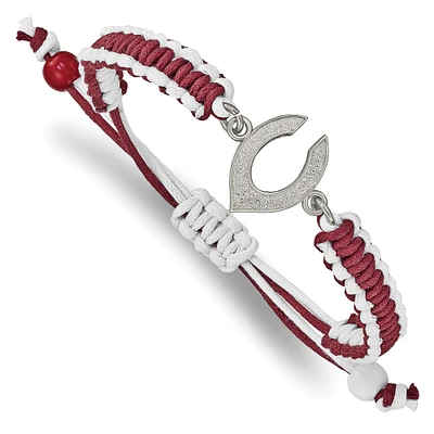 Women's Cincinnati Reds Stainless Steel Adjustable Cord Bracelet
