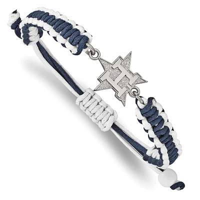 Women's Houston Astros Stainless Steel Adjustable Cord Bracelet