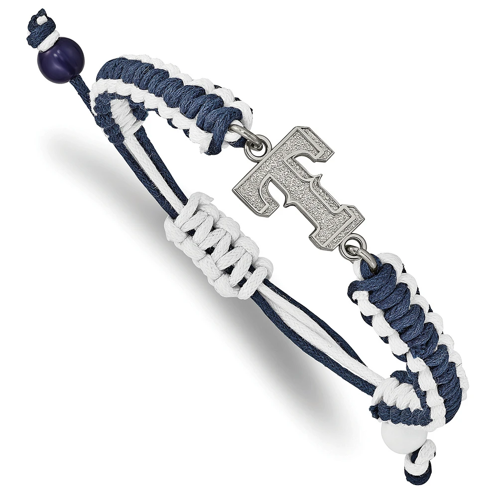 Women's Texas Rangers Stainless Steel Adjustable Cord Bracelet