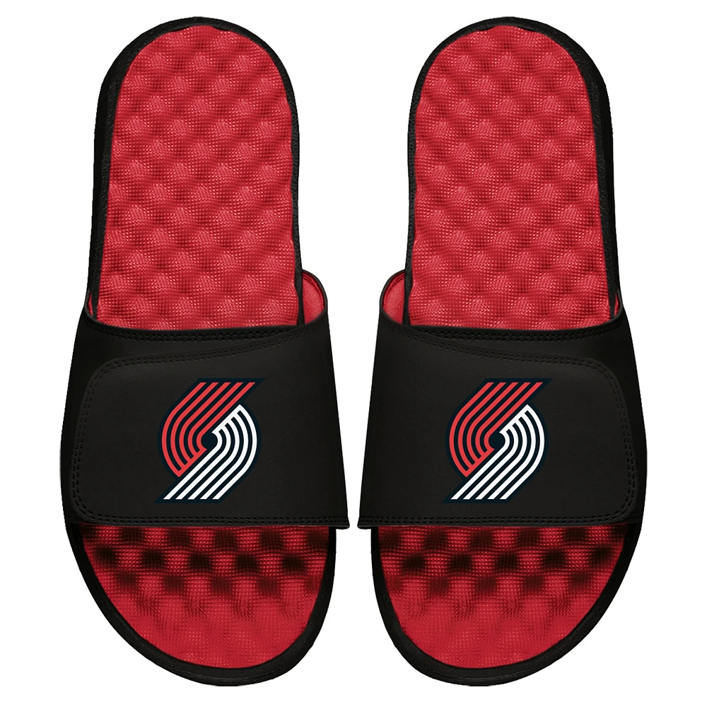 Youth ISlide Red Portland Trail Blazers Primary Logo Slide Sandals