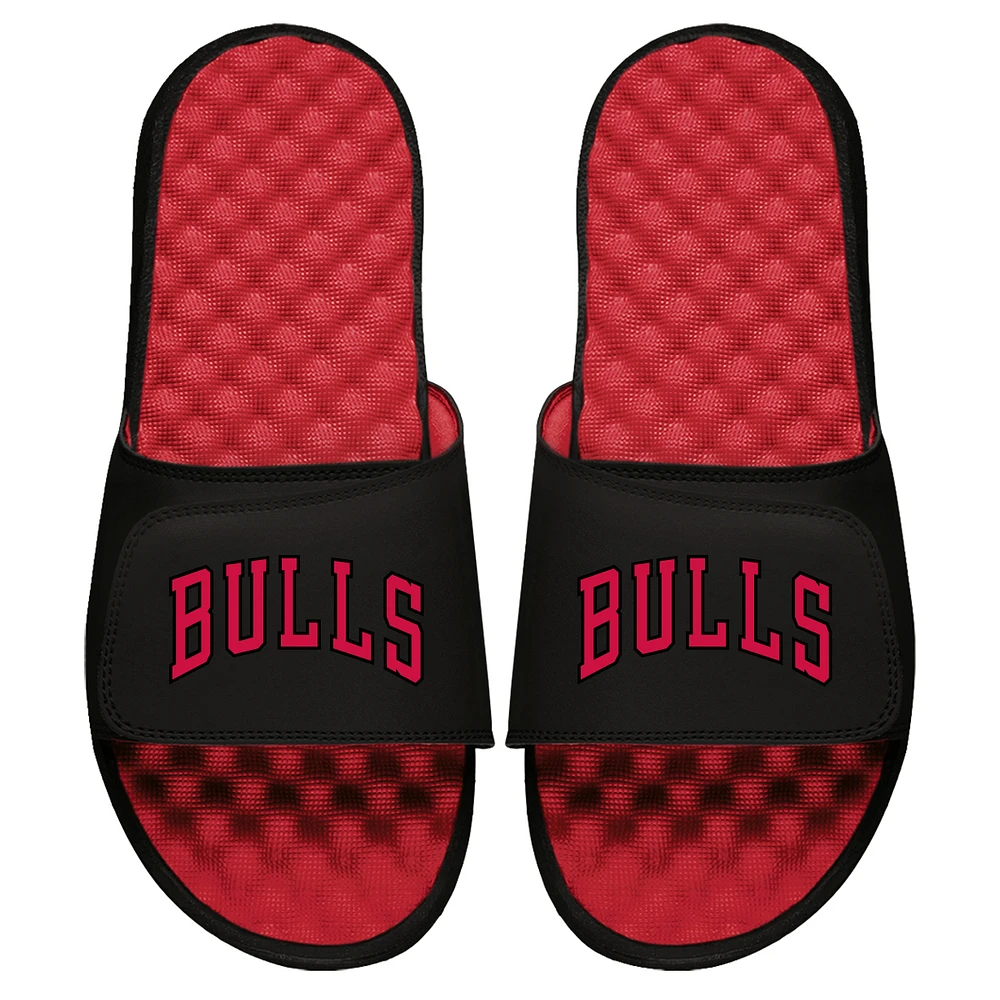 Youth ISlide Red Chicago Bulls Wordmark Slide Sandals
