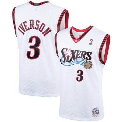 Men's Mitchell & Ness Allen Iverson White Philadelphia 76ers Hardwood Classics Swingman Jersey