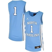 Youth Jordan #1 Carolina Blue North Tar Heels Replica Team Basketball Jersey