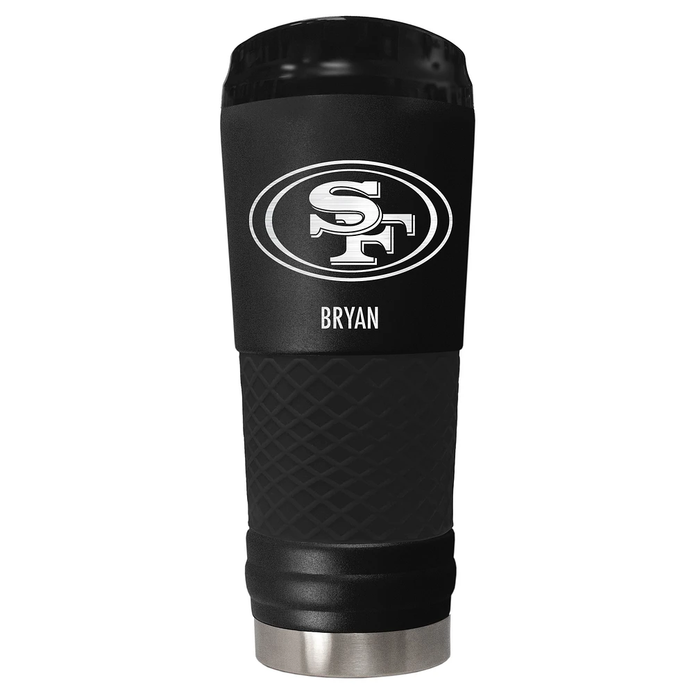 Black San Francisco 49ers 24oz. Personalized Stealth Draft Tumbler