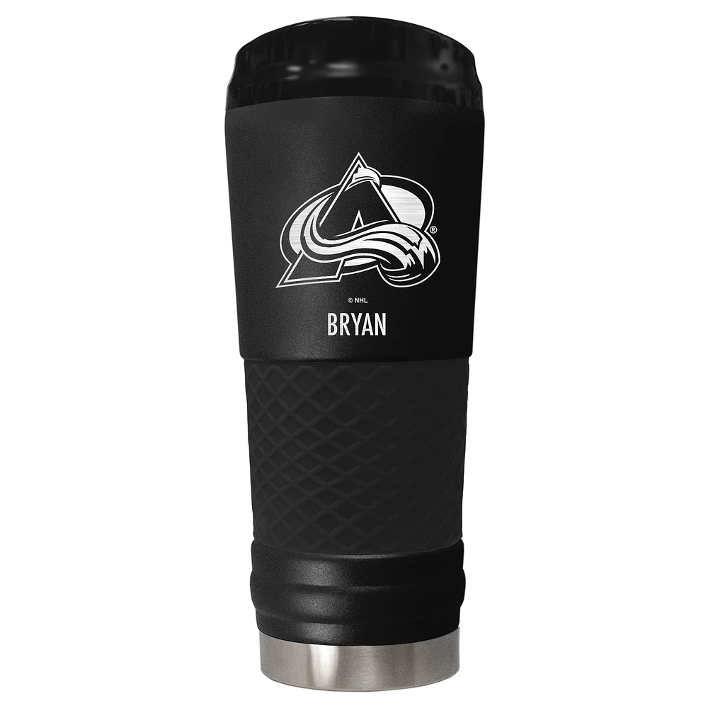 Black Colorado Avalanche 24oz. Personalized Stealth Draft Tumbler