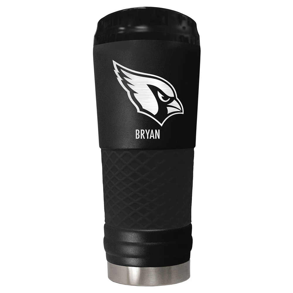 Black Arizona Cardinals 24oz. Personalized Stealth Draft Tumbler