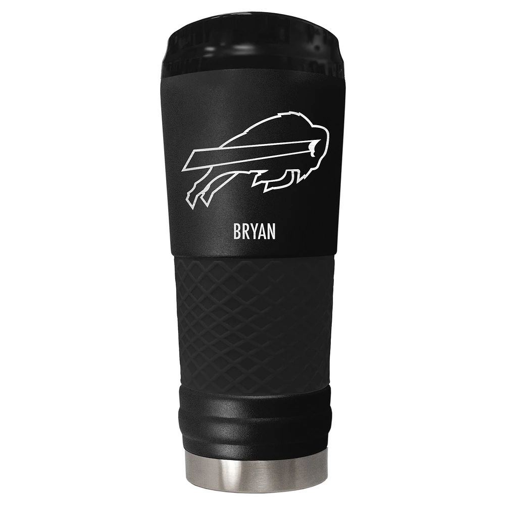 Black Buffalo Bills 24oz. Personalized Stealth Draft Tumbler