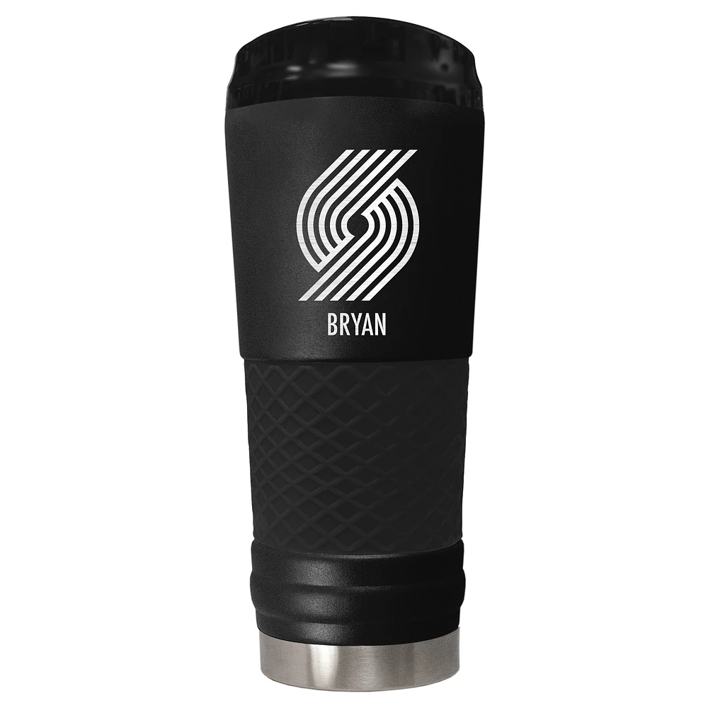 Black Portland Trail Blazers 24oz. Personalized Stealth Draft Tumbler