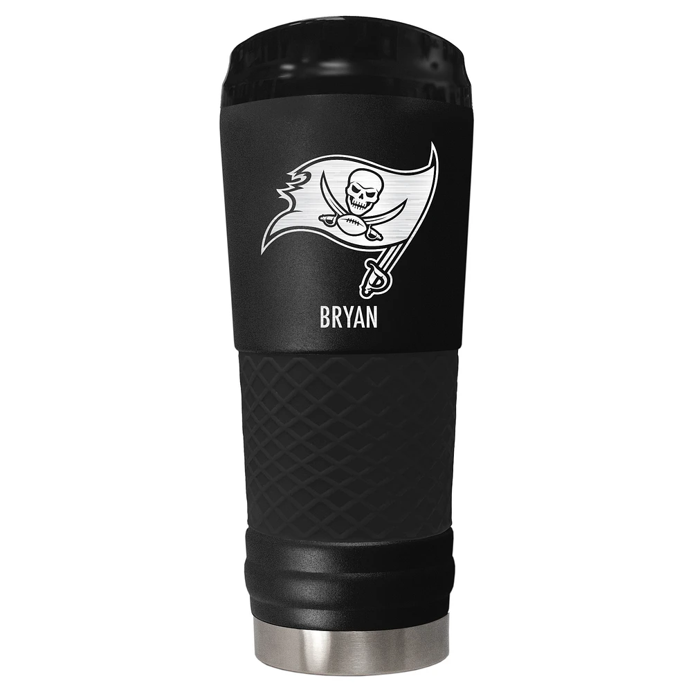 Black Tampa Bay Buccaneers 24oz. Personalized Stealth Draft Tumbler