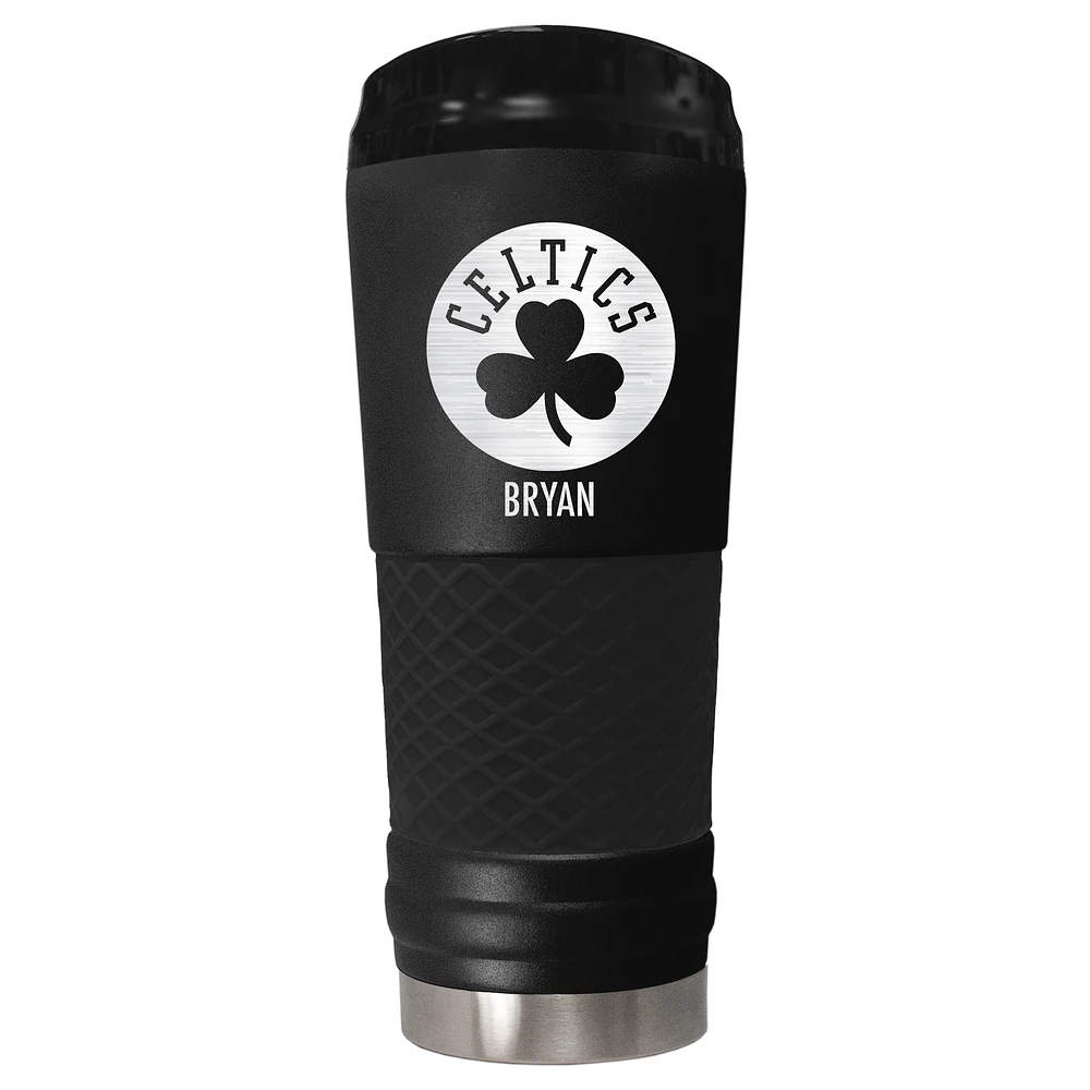 Black Boston Celtics 24oz. Personalized Stealth Draft Tumbler
