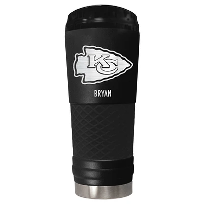 Black Kansas City Chiefs 24oz. Personalized Stealth Draft Tumbler