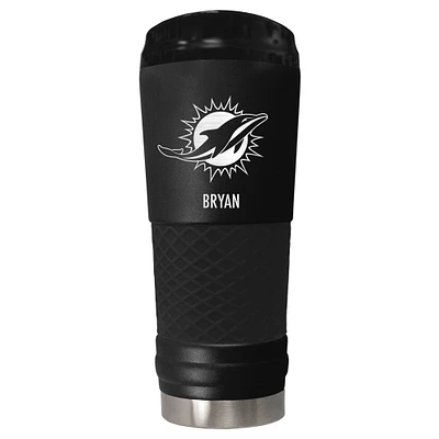 Black Miami Dolphins 24oz. Personalized Stealth Draft Tumbler
