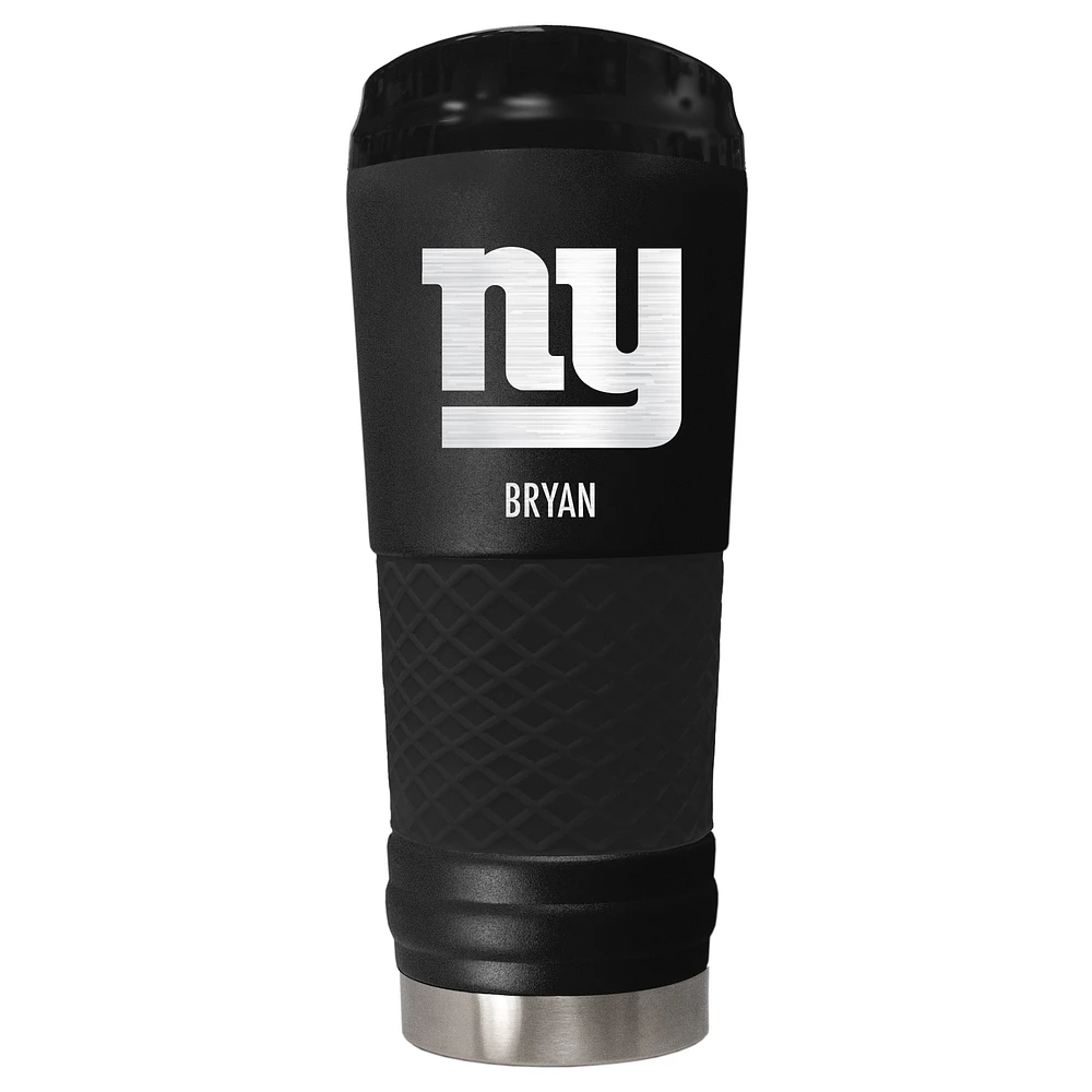 Black New York Giants 24oz. Personalized Stealth Draft Tumbler