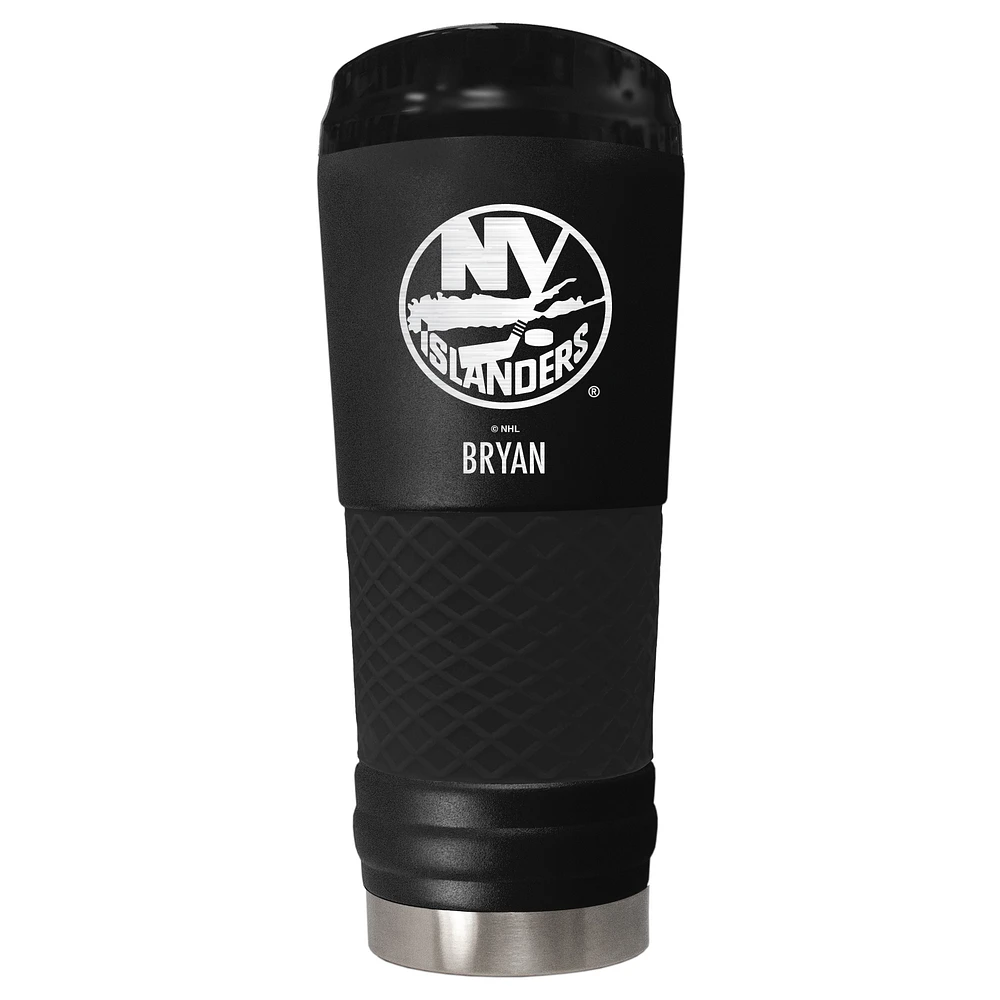 Black New York Islanders 24oz. Personalized Stealth Draft Tumbler