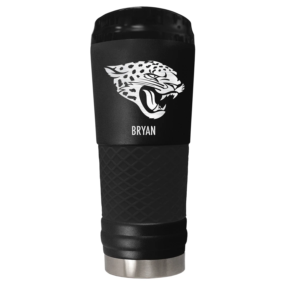 Black Jacksonville Jaguars 24oz. Personalized Stealth Draft Tumbler