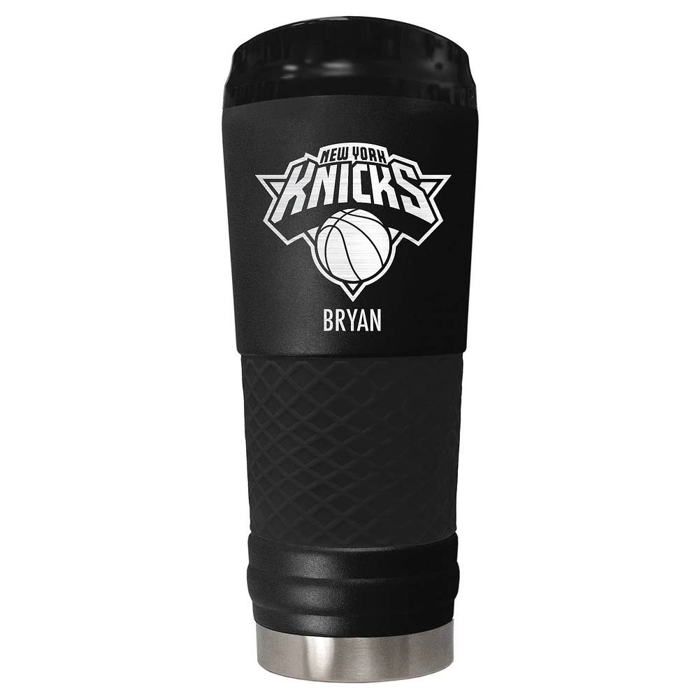 Black New York Knicks 24oz. Personalized Stealth Draft Tumbler