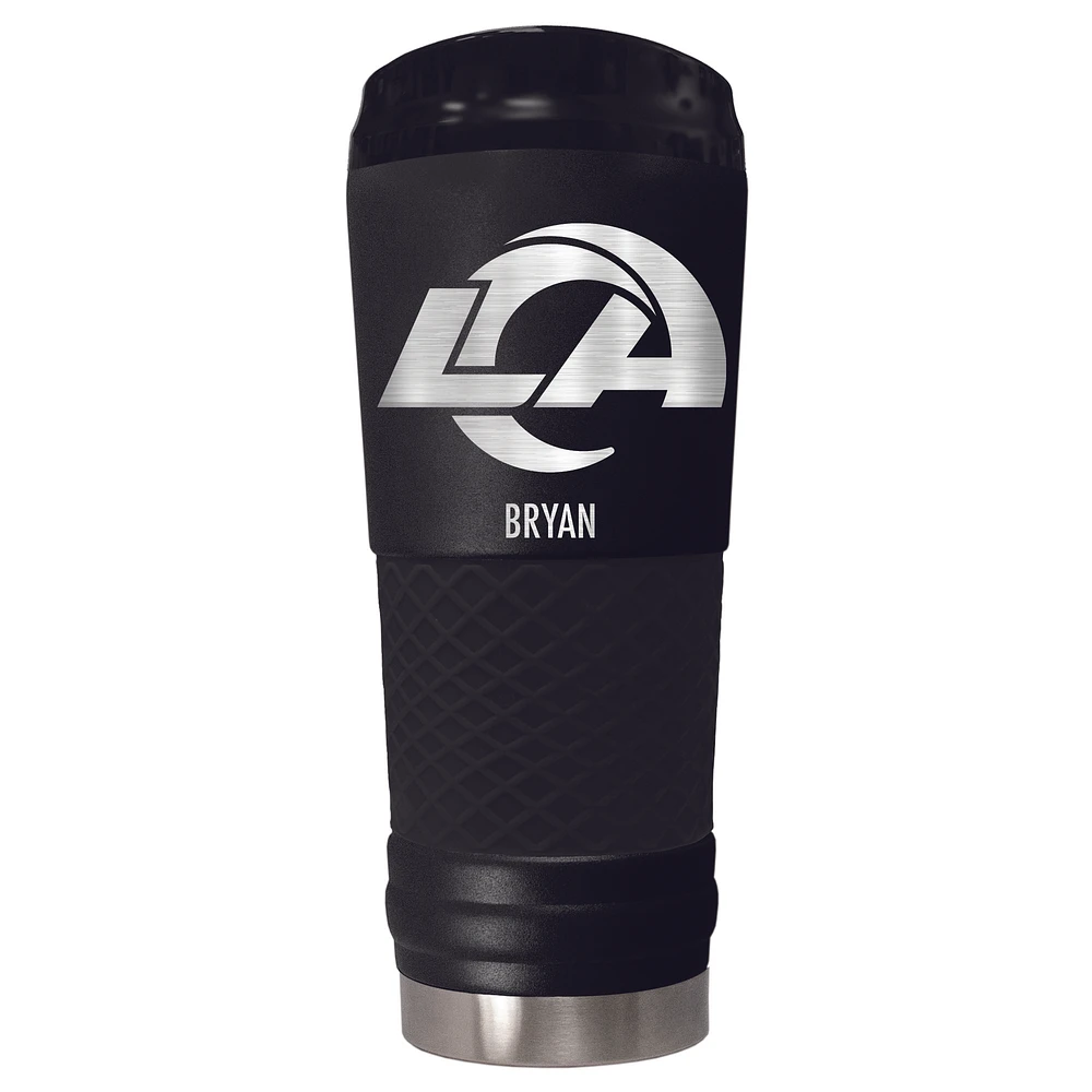 Black Los Angeles Rams 24oz. Personalized Stealth Draft Tumbler
