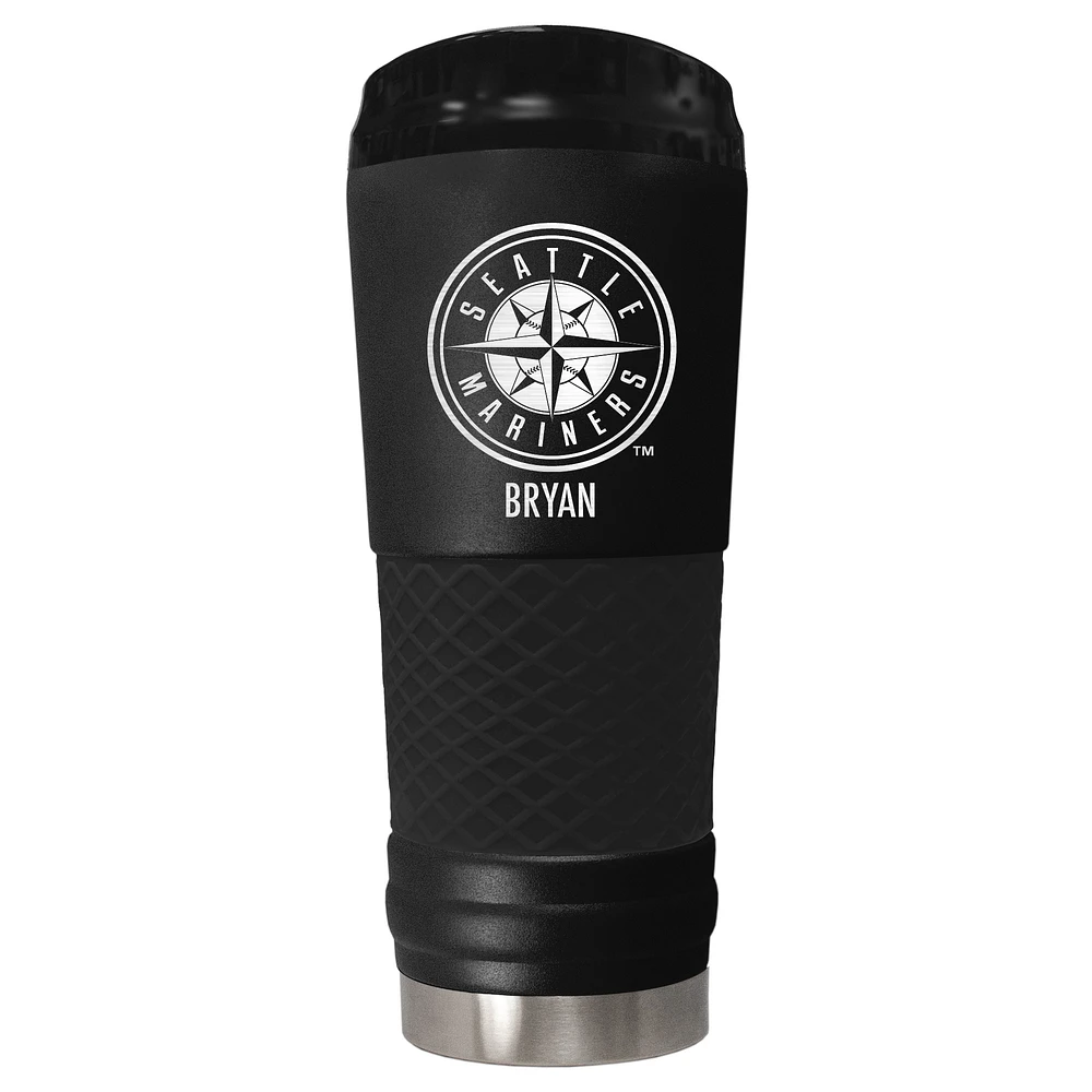 Black Seattle Mariners 24oz. Personalized Stealth Draft Tumbler