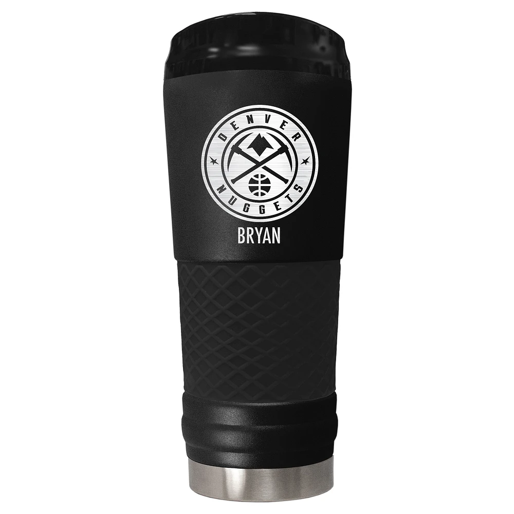 Black Denver Nuggets 24oz. Personalized Stealth Draft Tumbler