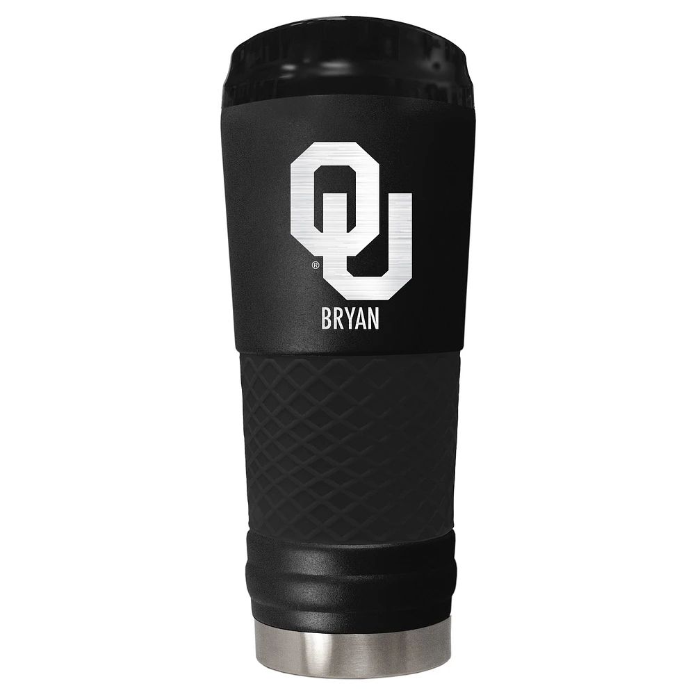 Black Oklahoma Sooners 24oz. Personalized Stealth Draft Tumbler