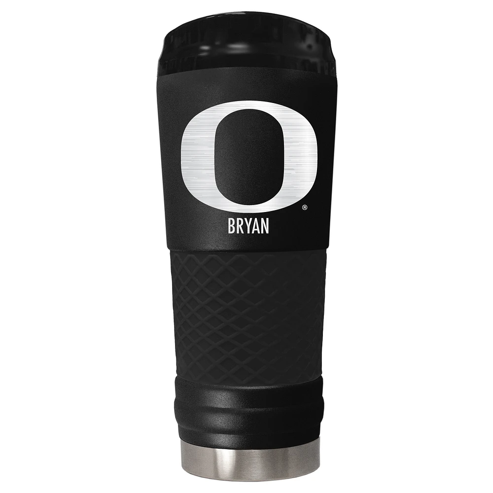 Black Oregon Ducks 24oz. Personalized Stealth Draft Tumbler