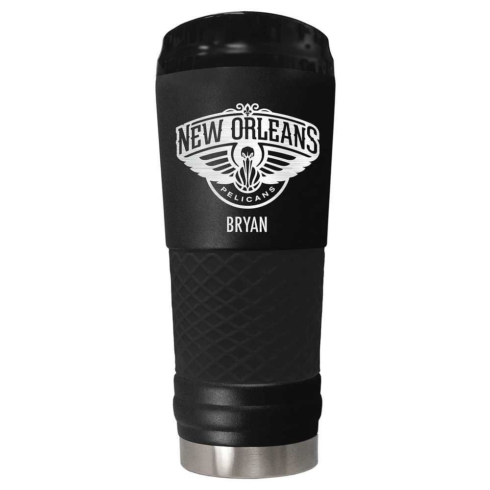 Black New Orleans Pelicans 24oz. Personalized Stealth Draft Tumbler
