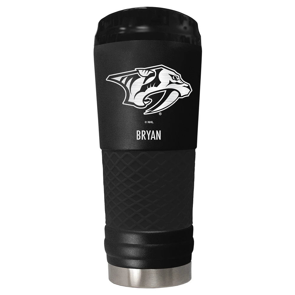 Black Nashville Predators 24oz. Personalized Stealth Draft Tumbler