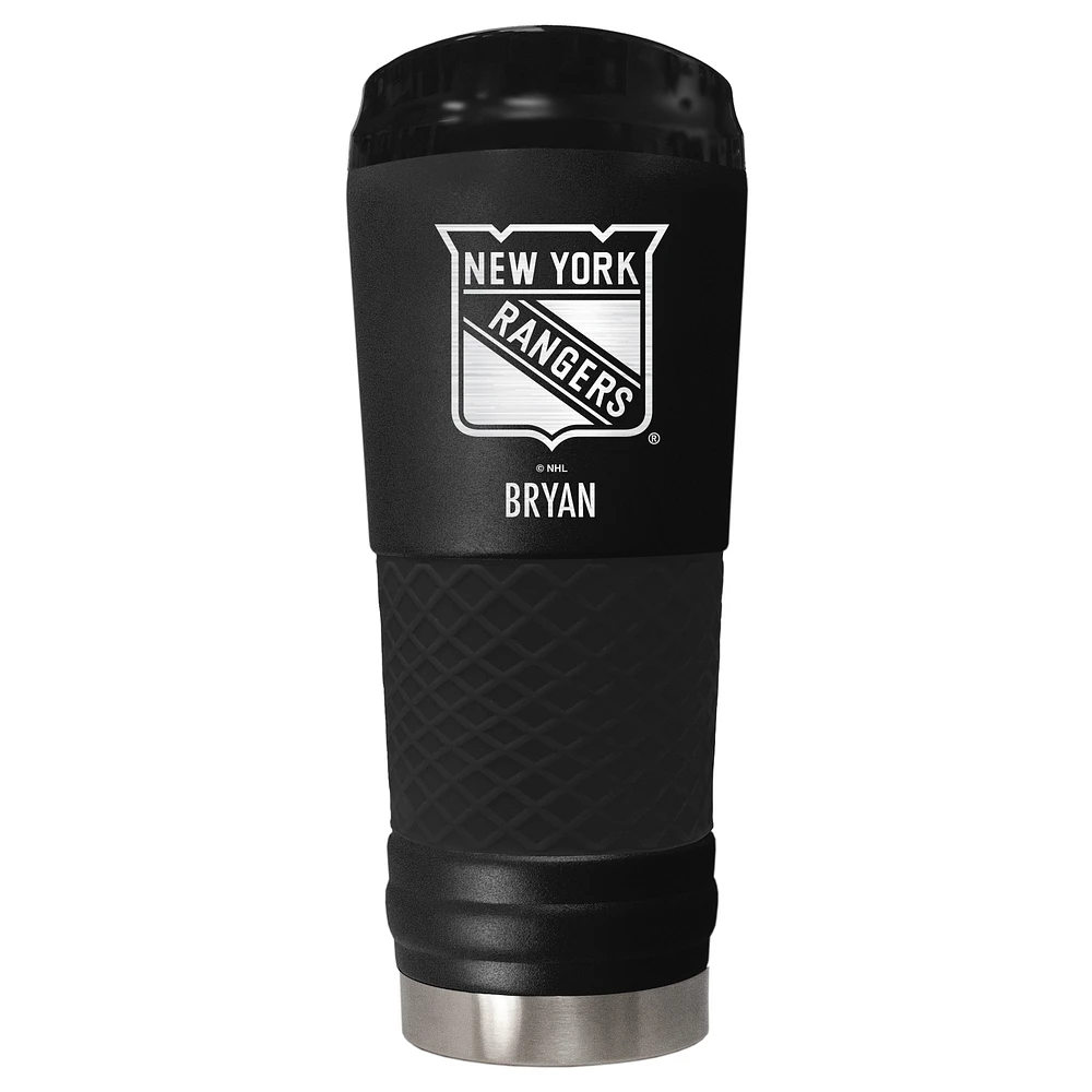 Black New York Rangers 24oz. Personalized Stealth Draft Tumbler