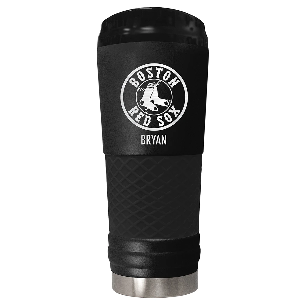 Black Boston Red Sox 24oz. Personalized Stealth Draft Tumbler