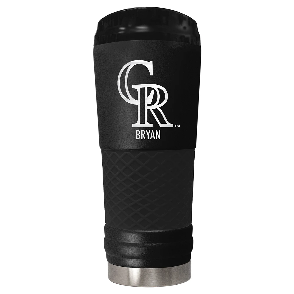 Black Colorado Rockies 24oz. Personalized Stealth Draft Tumbler