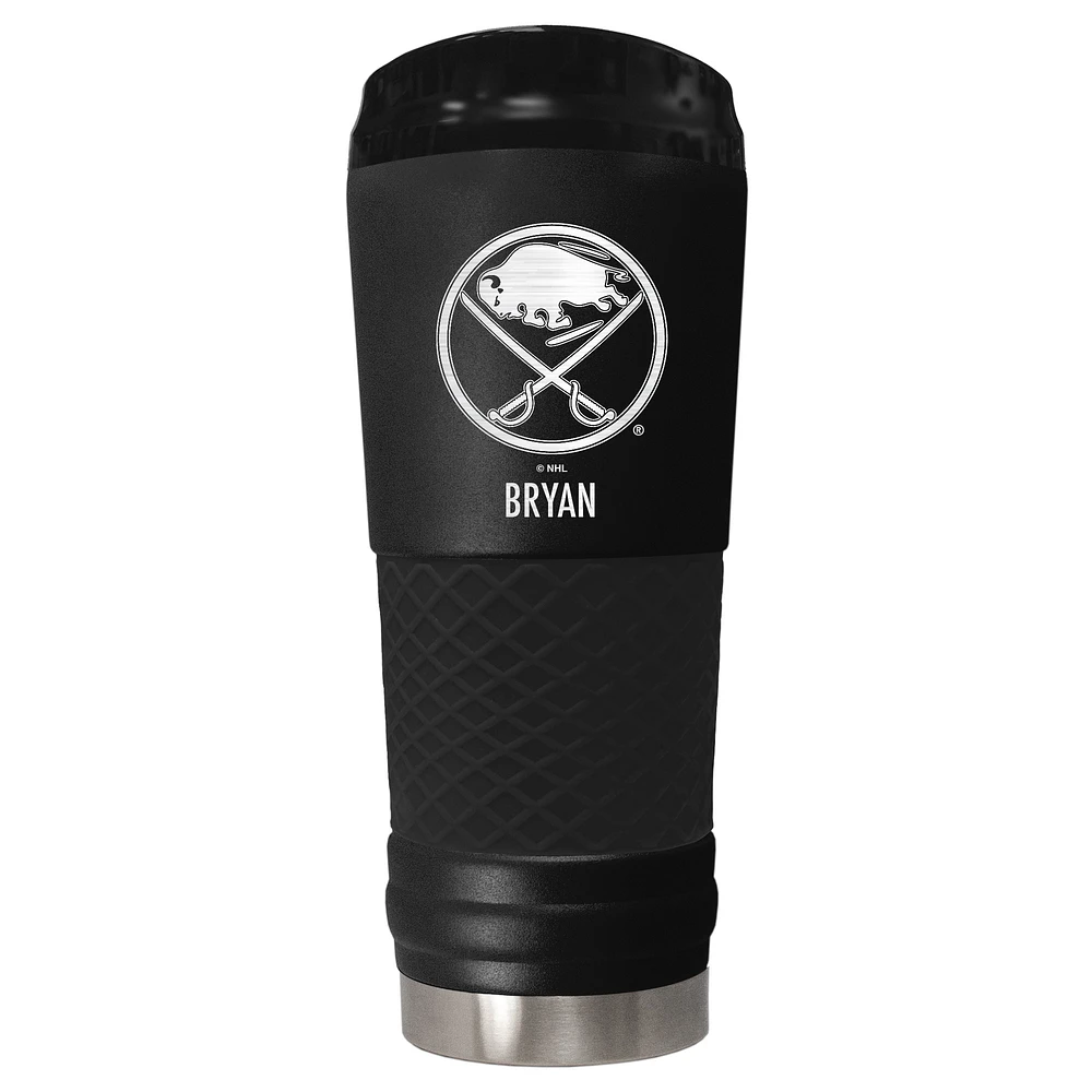 Black Buffalo Sabres 24oz. Personalized Stealth Draft Tumbler