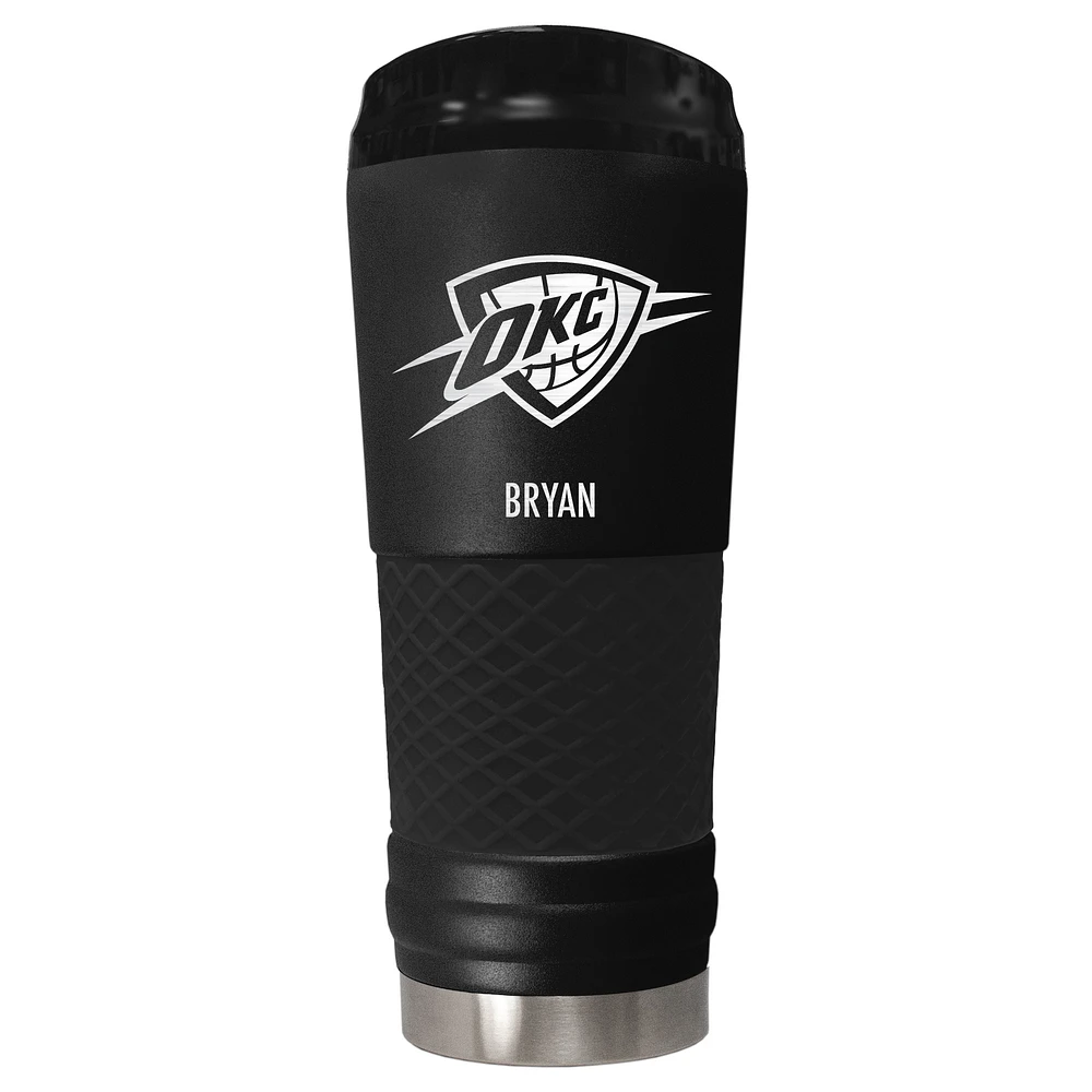 Black Oklahoma City Thunder 24oz. Personalized Stealth Draft Tumbler