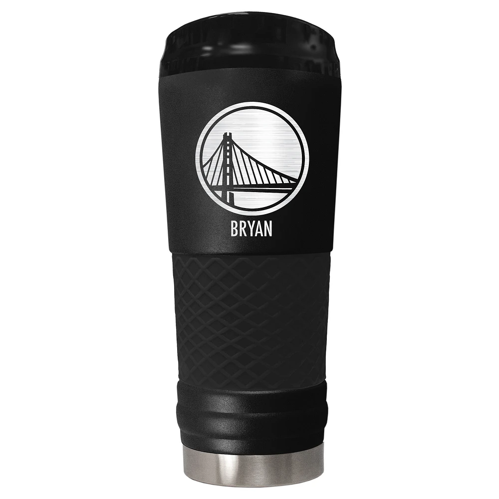 Black Golden State Warriors 24oz. Personalized Stealth Draft Tumbler