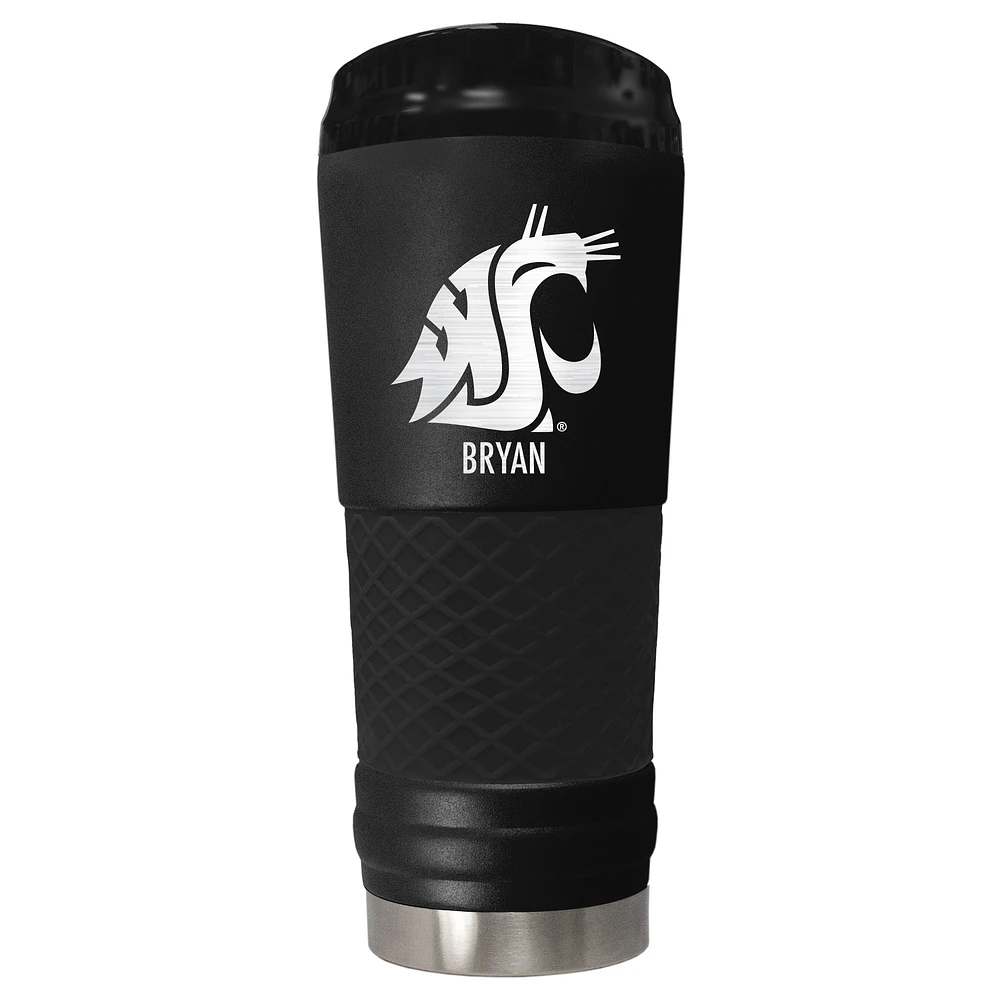 Black Washington State Cougars 24oz. Personalized Stealth Draft Tumbler