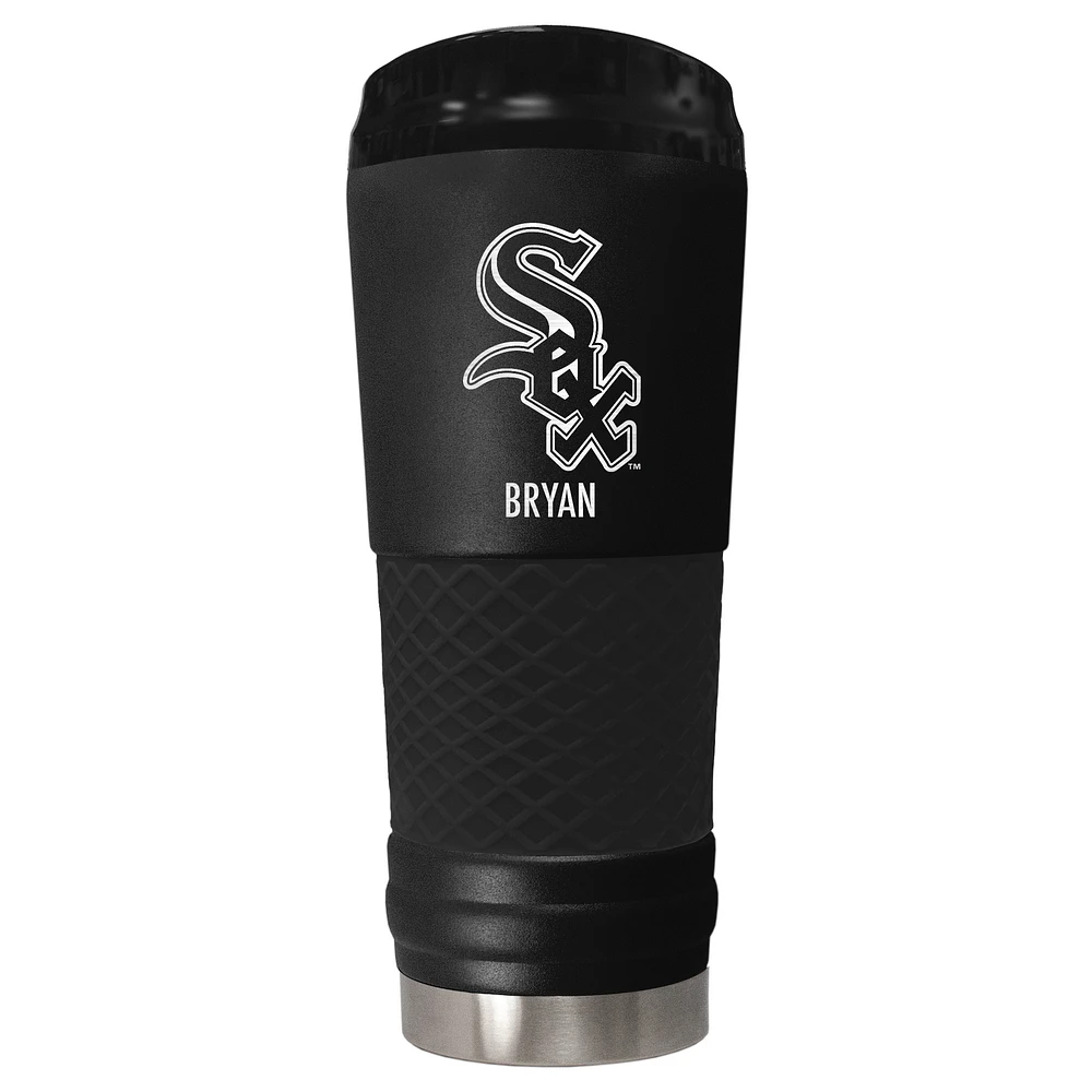 Black Chicago White Sox 24oz. Personalized Stealth Draft Tumbler