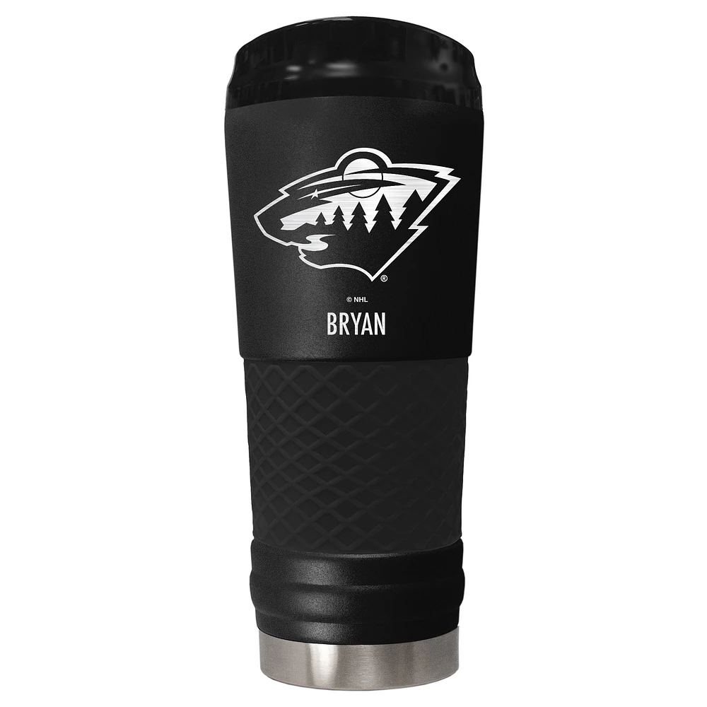 Black Minnesota Wild 24oz. Personalized Stealth Draft Tumbler