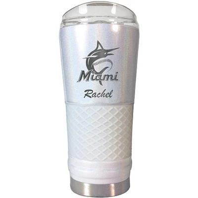 Miami Marlins 24oz. Personalized Opal Draft Tumbler