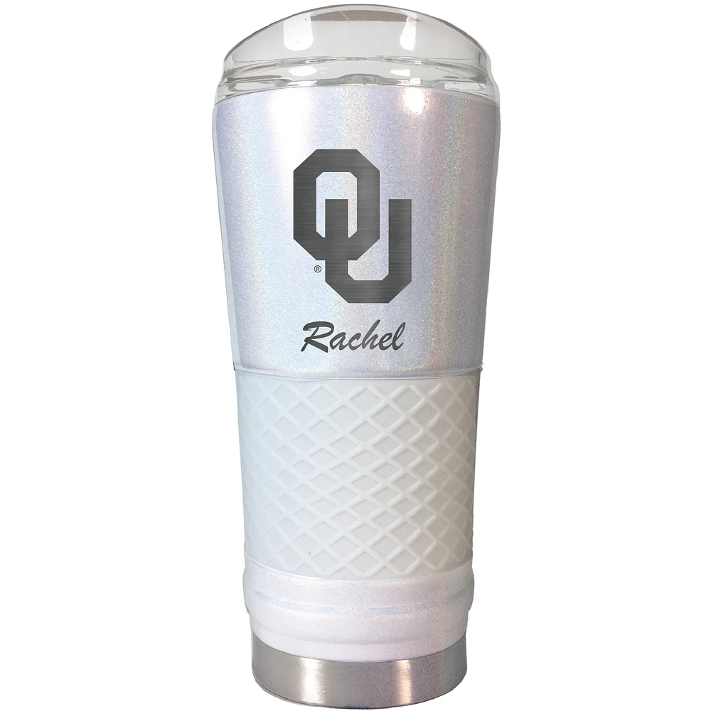 Oklahoma Sooners 24oz. Personalized Opal Draft Tumbler