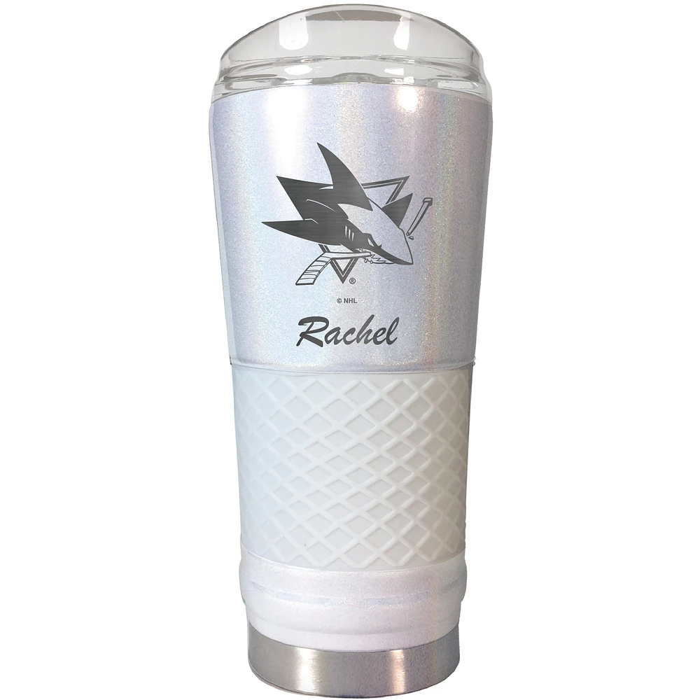 San Jose Sharks 24oz. Personalized Opal Draft Tumbler