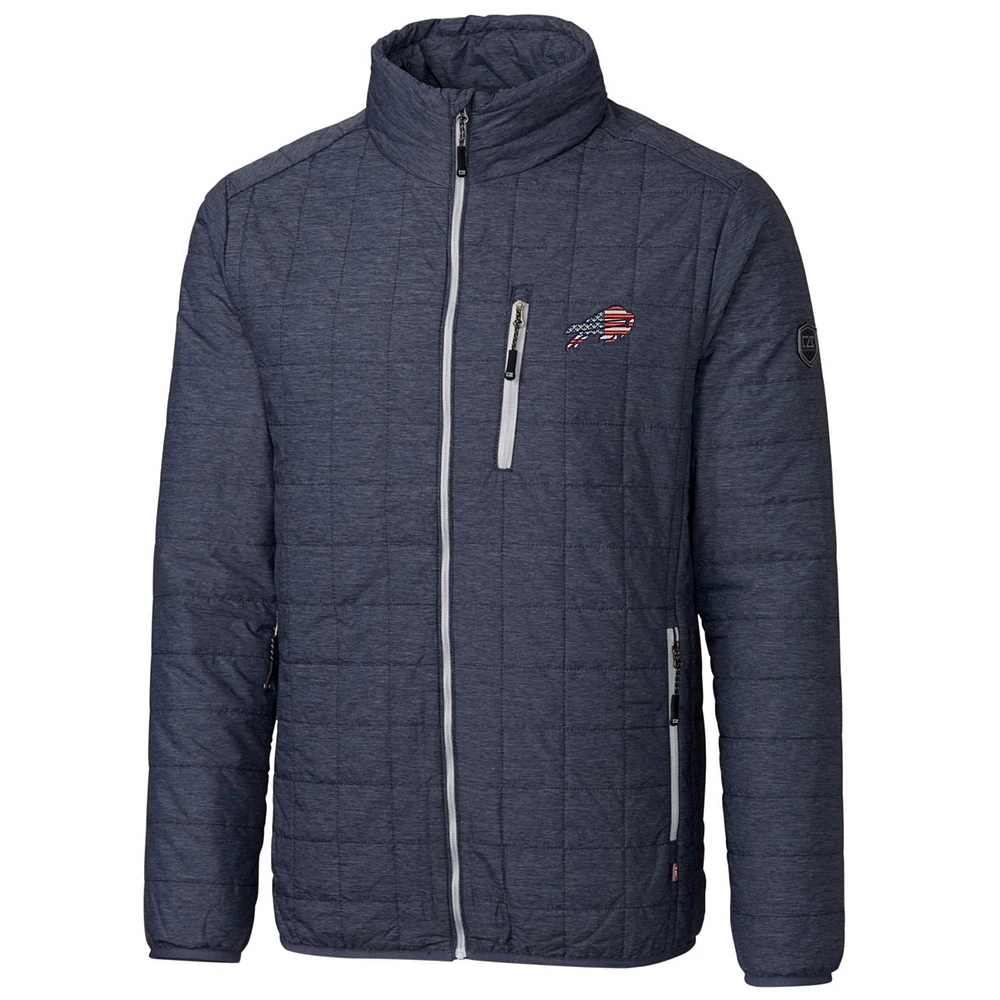 Men's Cutter & Buck Navy Buffalo Bills Americana Rainier Full-Zip Jacket