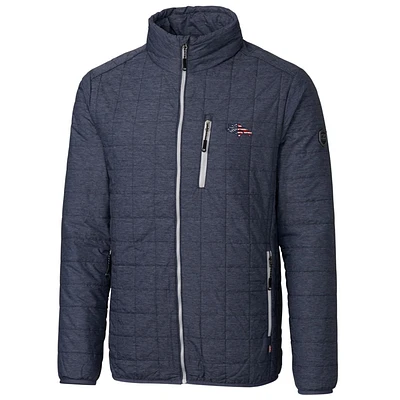 Men's Cutter & Buck Navy Denver Broncos Americana Rainier Full-Zip Jacket
