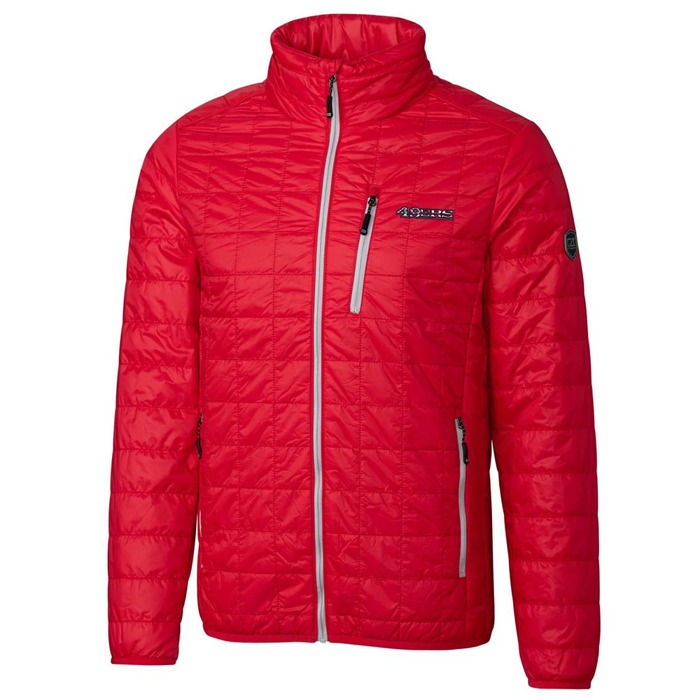 Men's Cutter & Buck Red San Francisco 49ers Americana Rainier Full-Zip Jacket