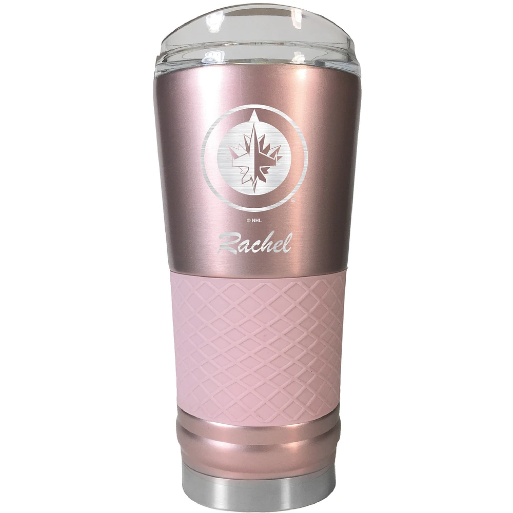 Winnipeg Jets 24oz. Personalized Rose Gold Draft Tumbler