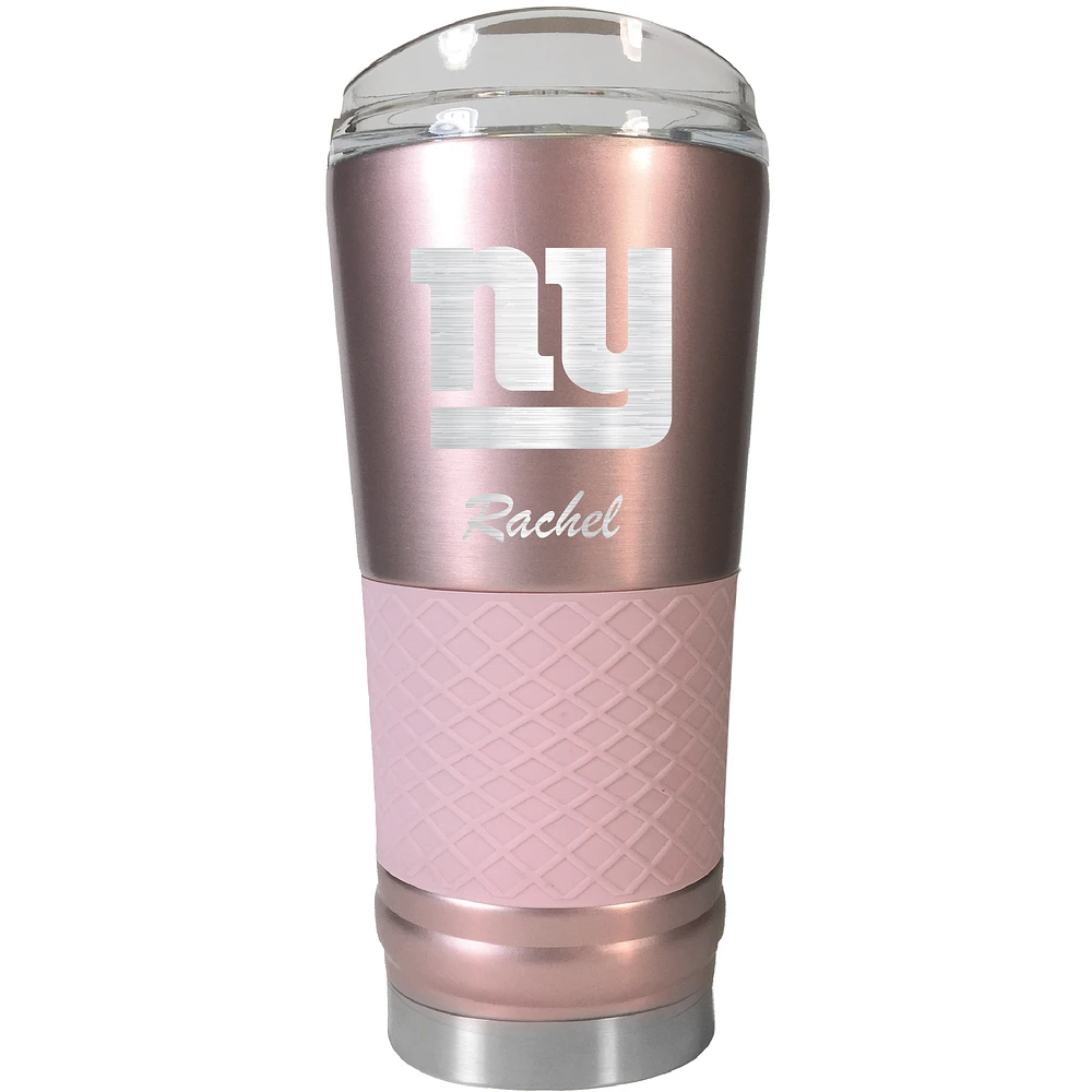 New York Giants 24oz. Personalized Rose Gold Draft Tumbler
