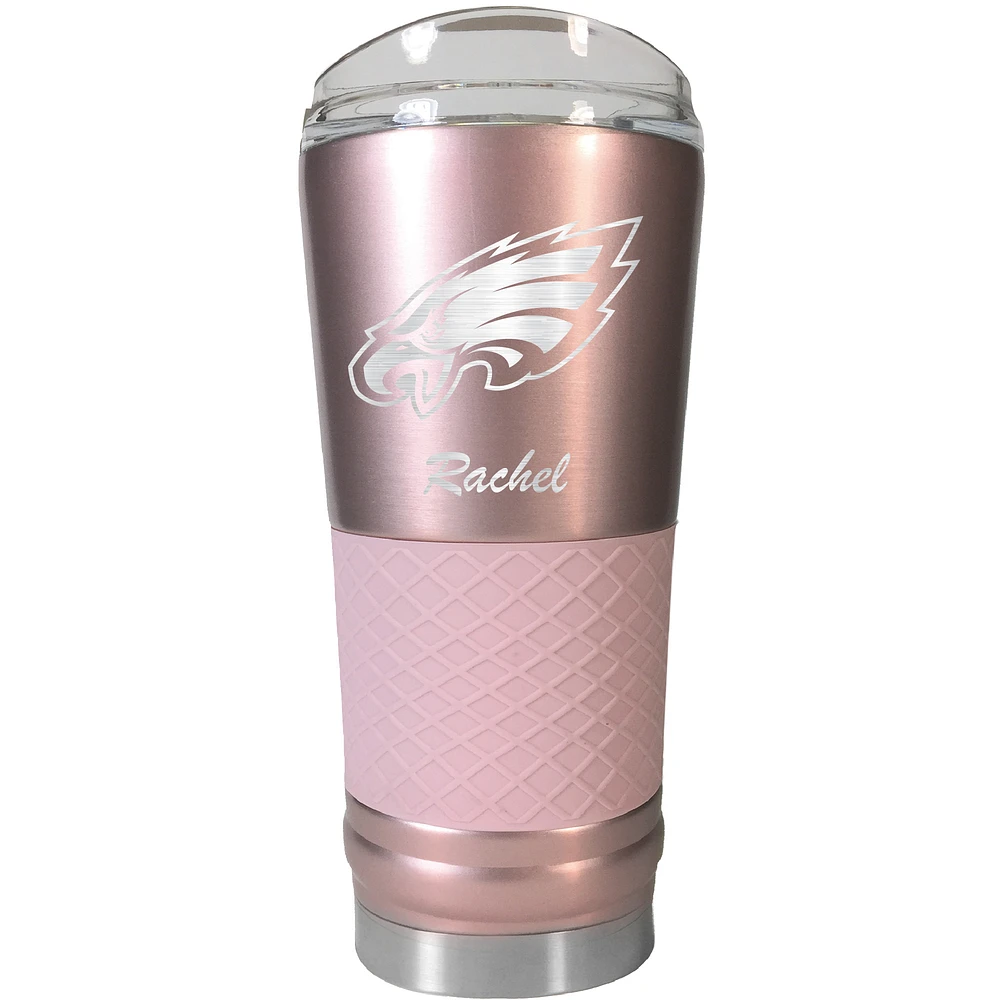 Philadelphia Eagles 24oz. Personalized Rose Gold Draft Tumbler