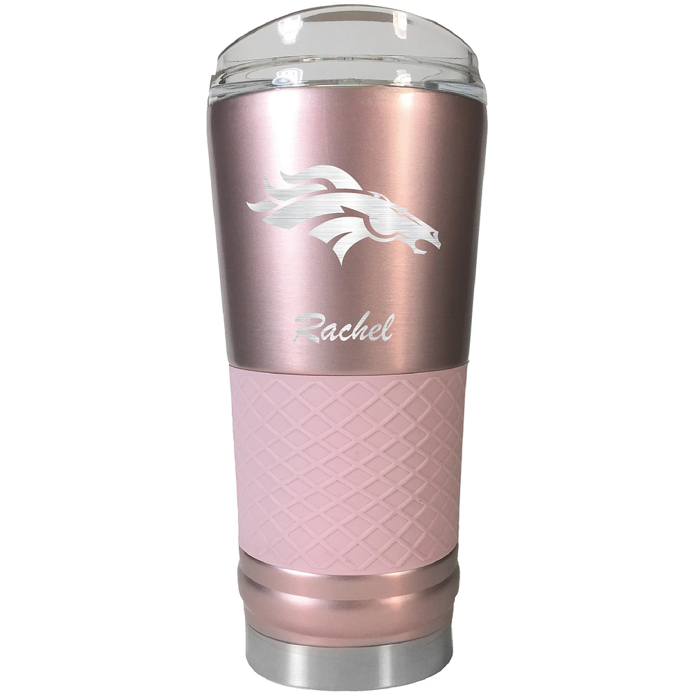 Denver Broncos 24oz. Personalized Rose Gold Draft Tumbler