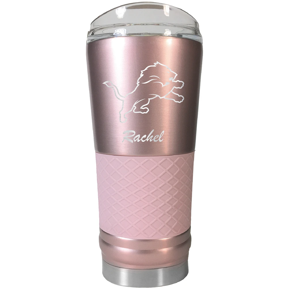 Detroit Lions 24oz. Personalized Rose Gold Draft Tumbler